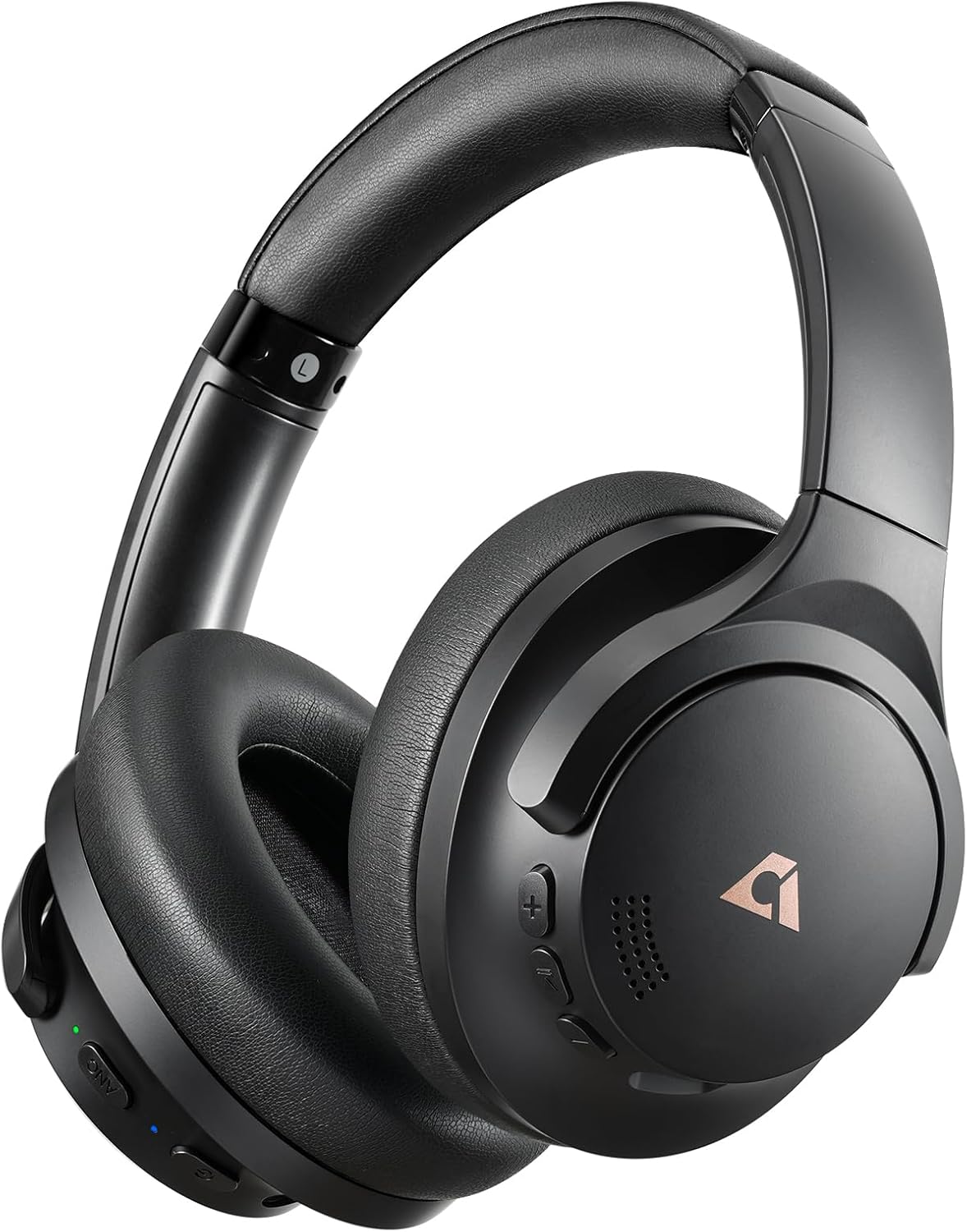 1Mii Y8 Noise Cancelling Headphones, Wireless LDAC Hi-Res Audio, 75H Battery Life, Comfortable, Over Ear Headphones Bluetooth 5.3 for Plane/Travel/Office – Black